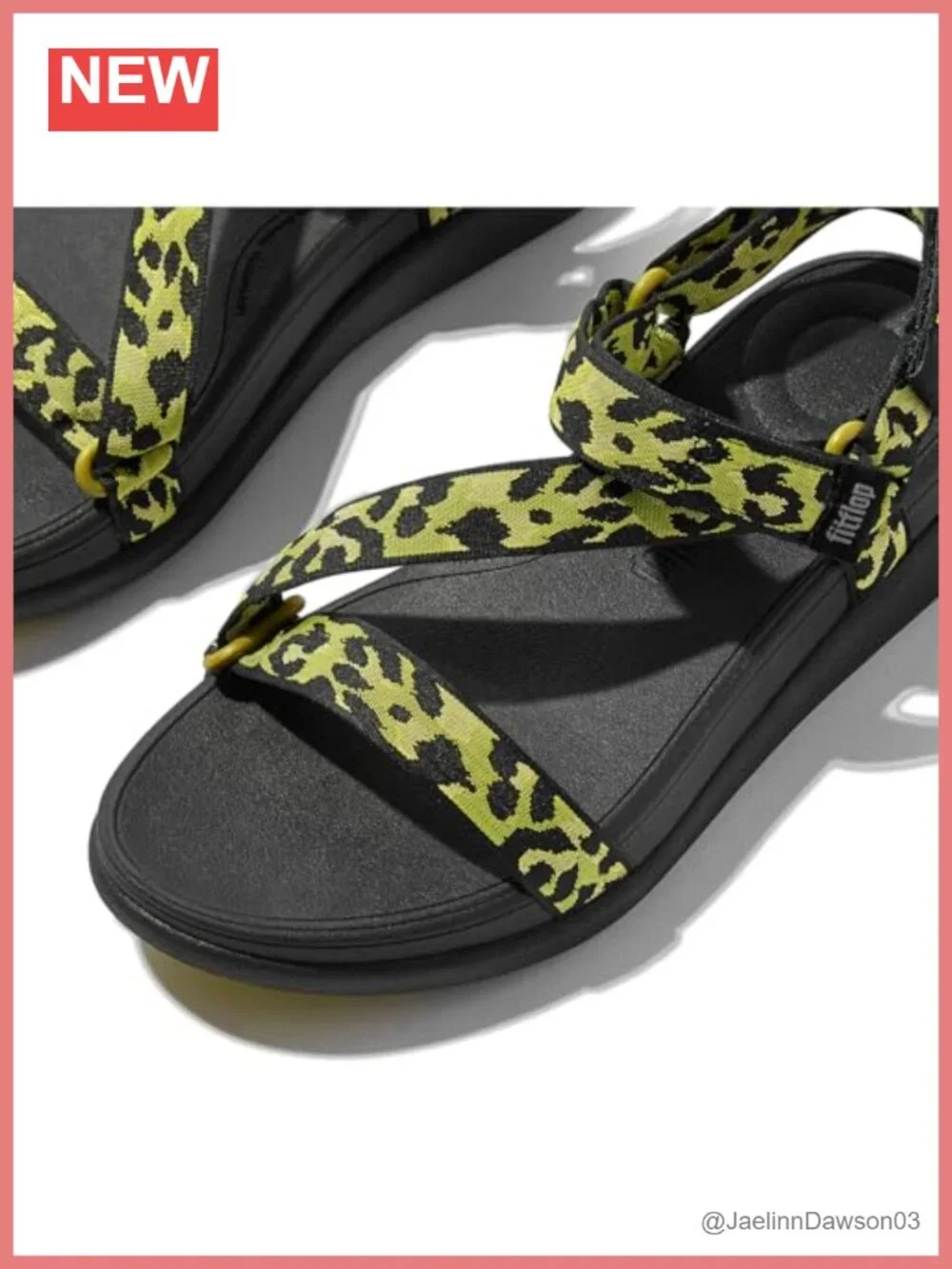 Leopard Print Slip-Resistant Adjustable Wedge Sandals